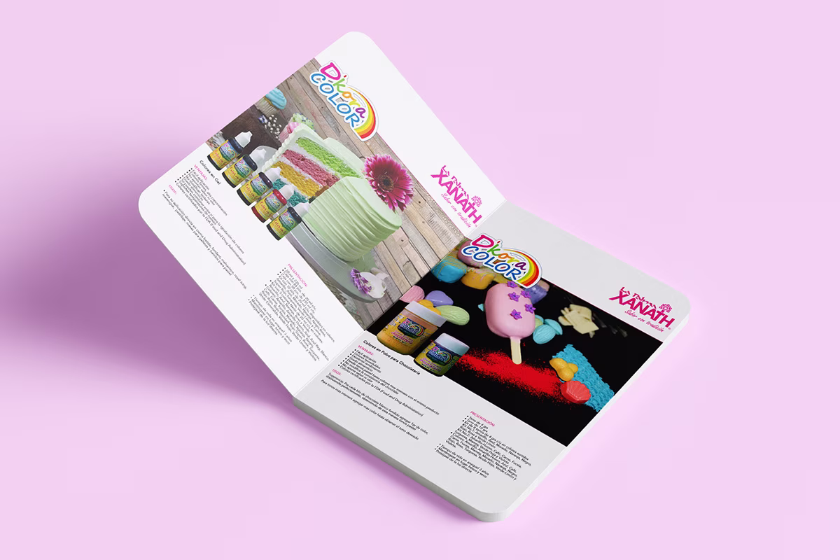 diseño de marca y catalogo xanath